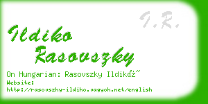 ildiko rasovszky business card